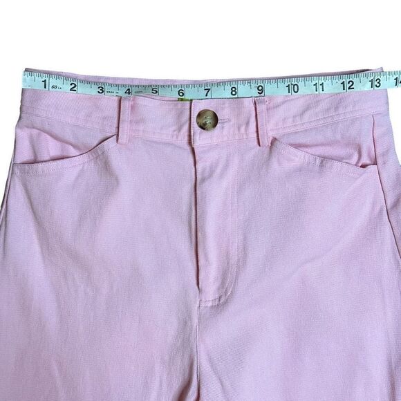 Gianni Bini Pants Cropped Raw Hem Pink High Rise Size 4 - Picture 6 of 8